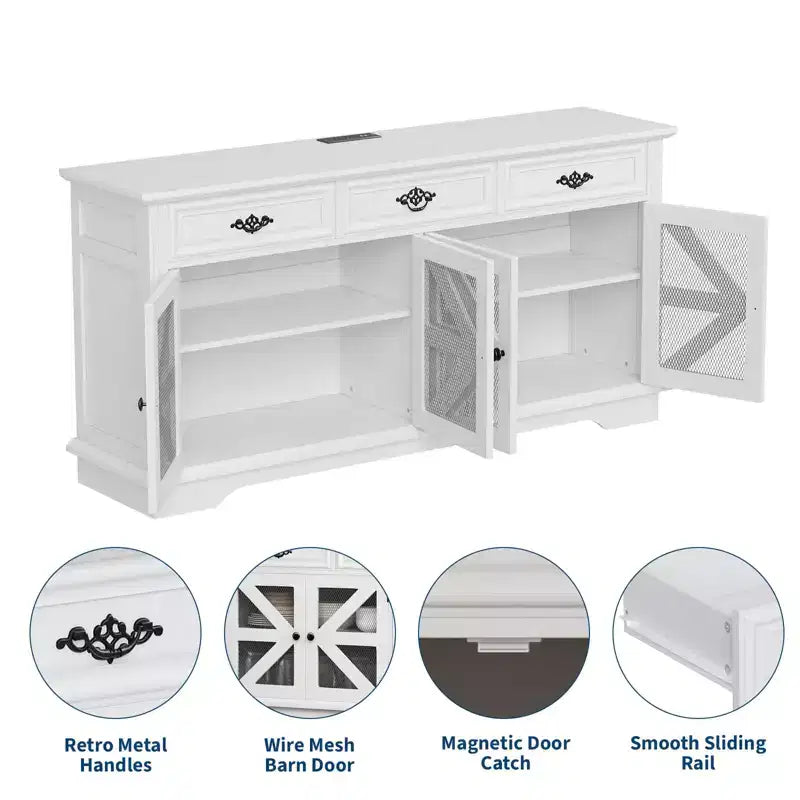 Buffet de cuisine en bois de style moderne et rustique