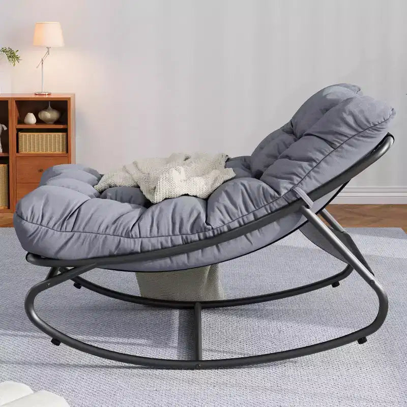 Fauteuil à bascule moderne pour adultes avec coussin amovible