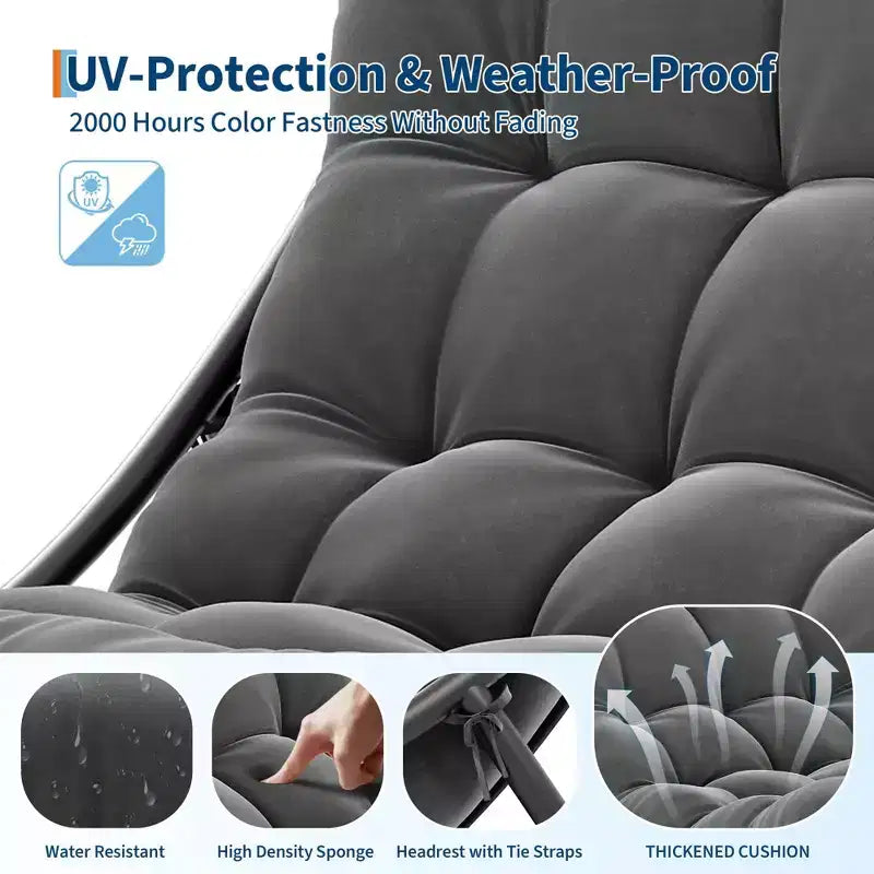 Fauteuil à bascule moderne pour adultes avec coussin amovible