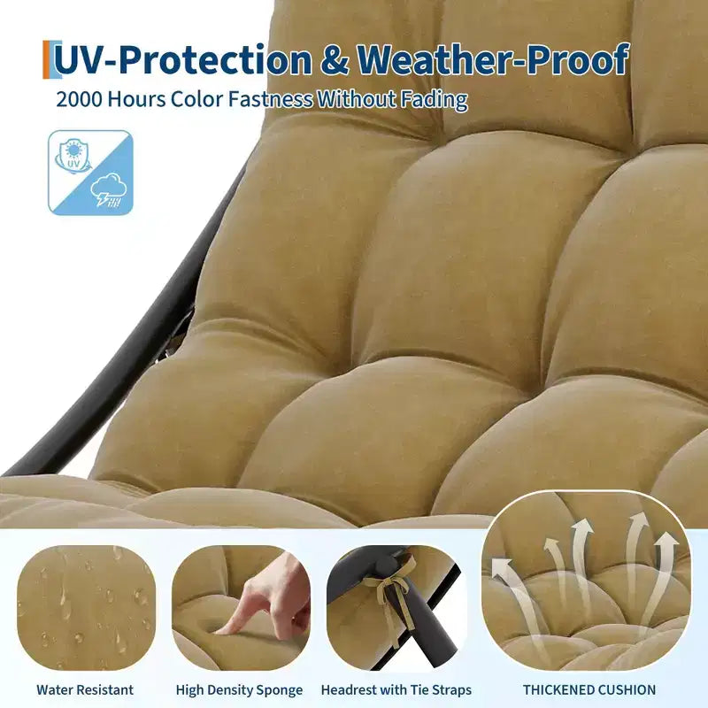Fauteuil à bascule moderne pour adultes avec coussin amovible