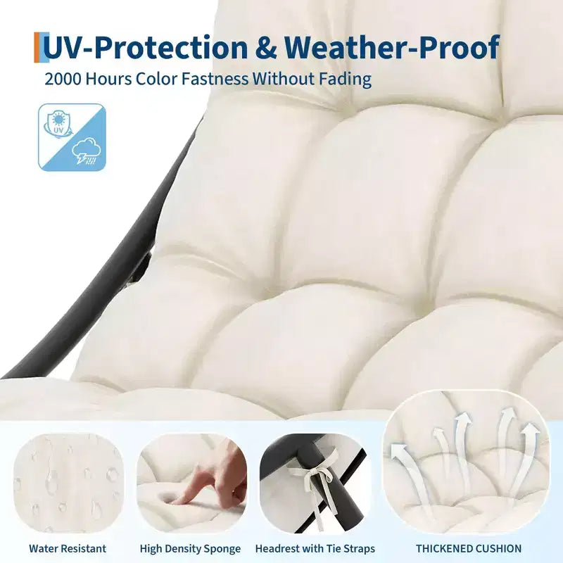 Fauteuil à bascule moderne pour adultes avec coussin amovible