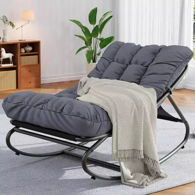 Fauteuil à bascule moderne pour adultes avec coussin amovible