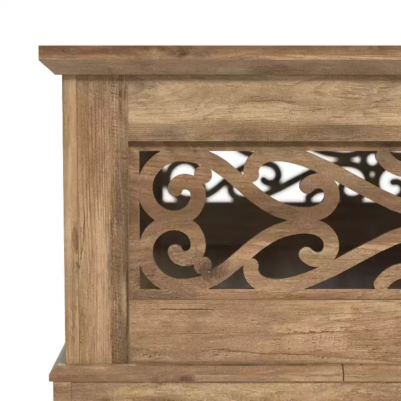 Table basse en bois avec étagère de rangement