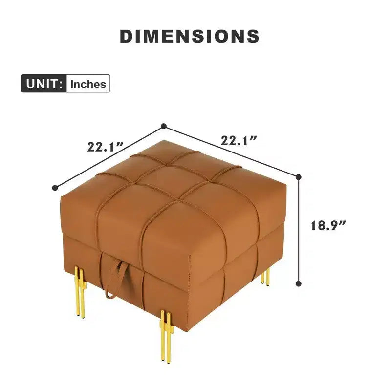 Banc de bout de lit de rangement en cuir anti-rayures, adapté aux animaux domestiques