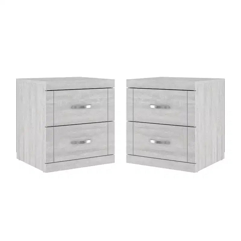 Galano Modern 2-Drawer Nightstand Set of 2 18.9 W 16.3 D 20.3 H