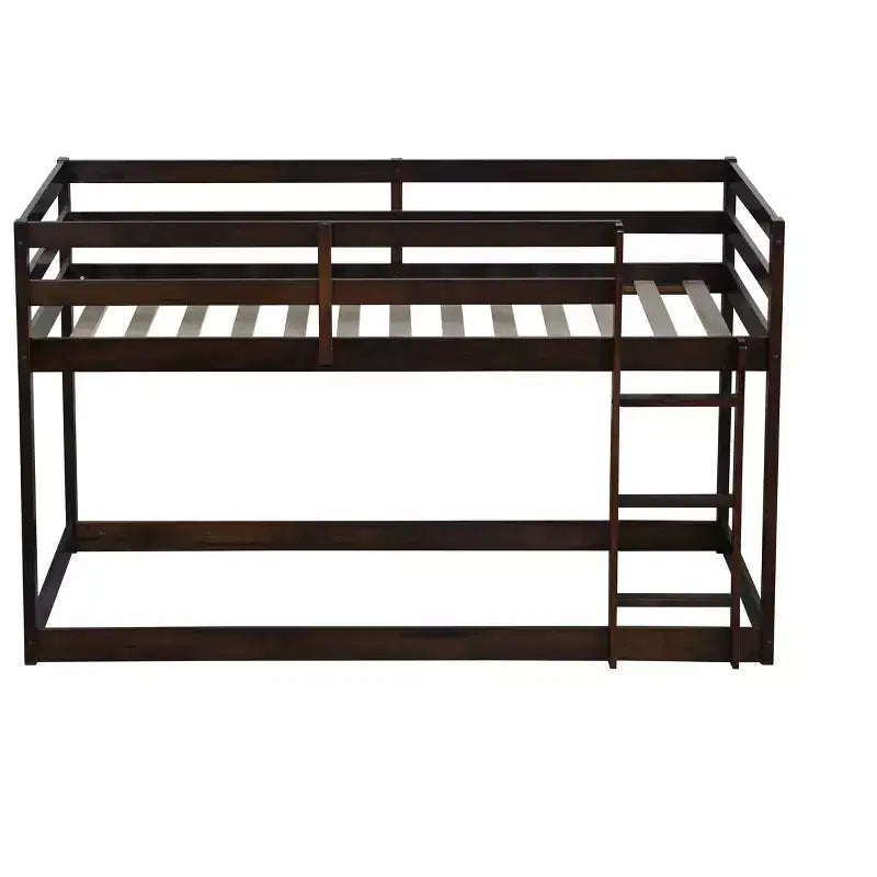Lit superposé enfant bas double en bois massif