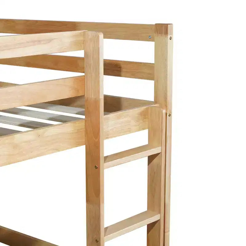Lit superposé enfant bas double en bois massif
