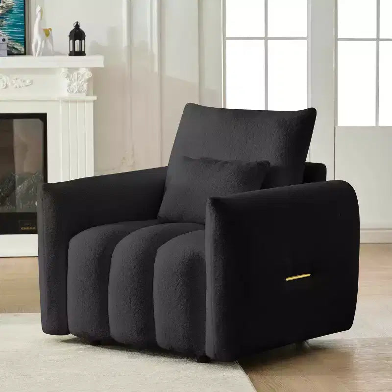 Canapé en tissu Teddy, fauteuil de salon moderne rembourré