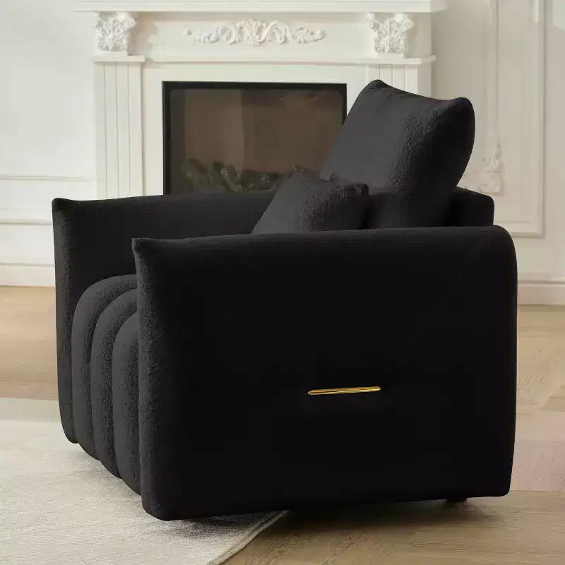 Canapé en tissu Teddy, fauteuil de salon moderne rembourré