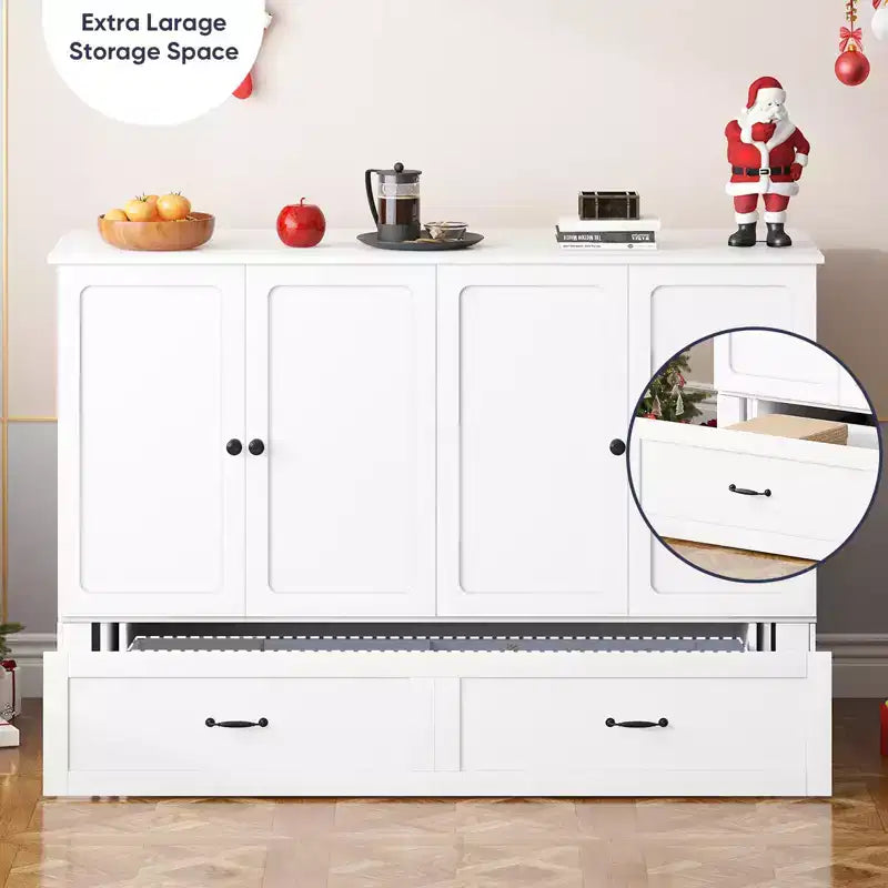 Avec lit d'appoint meuble de rangement et chargeur de style ferme