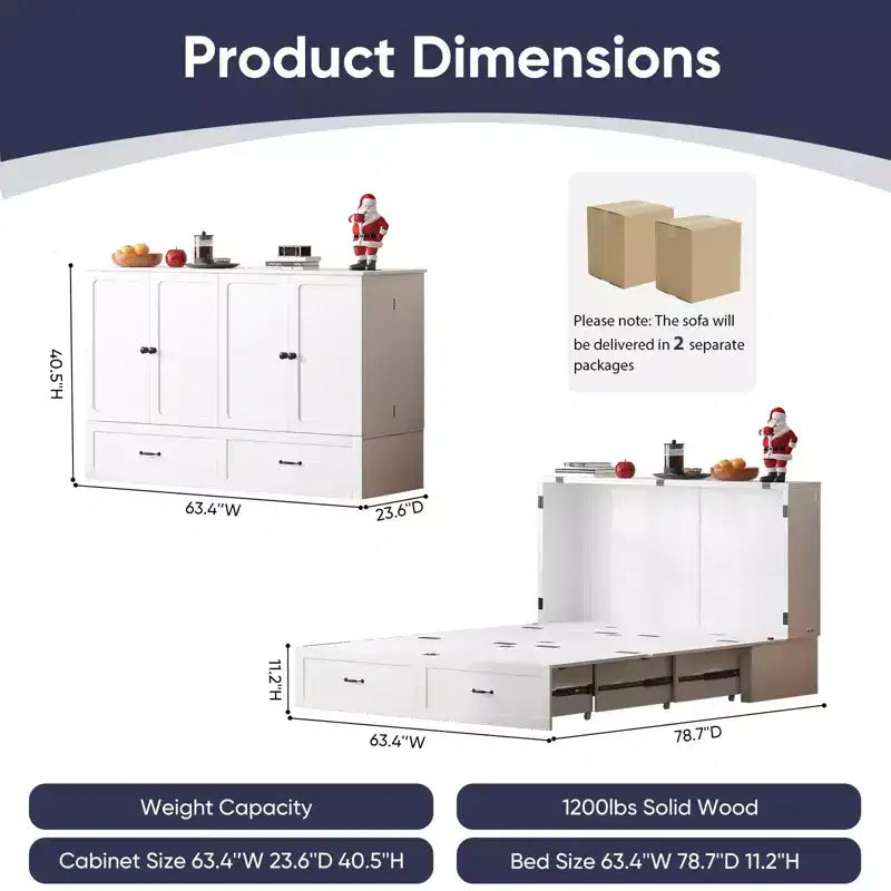 Avec lit d'appoint meuble de rangement et chargeur de style ferme