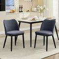 Set of 2 Modern Fabric Dining Chairs: Padded Seat Wood Legs - Versatile Side Chairs for Kitchen Dining Room Restaurant Cafe & Living Room.