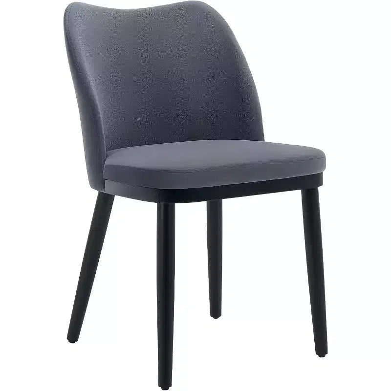 Chaises de salle à manger en tissu modernes, assise rembourrée, pieds en bois