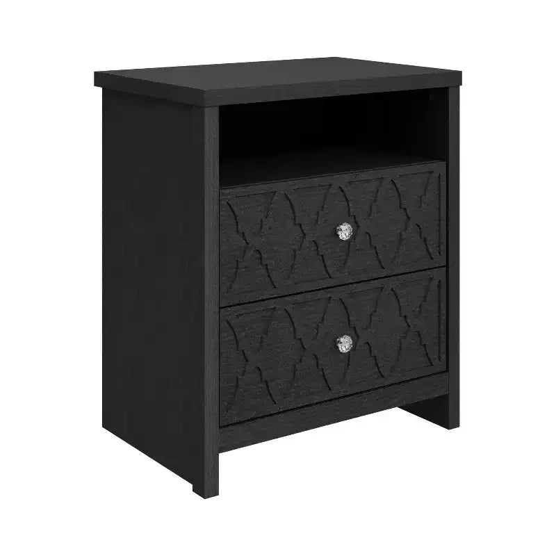 Tables de chevet modernes à 2 tiroirs avec étagère de rangement