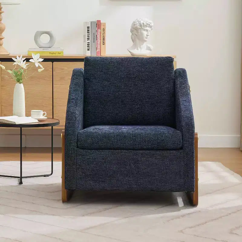 Fauteuil en chenille avec assise rembourrée