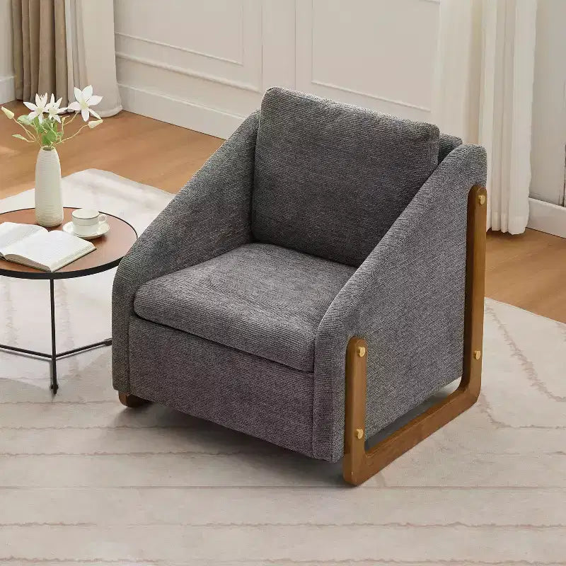 Fauteuil en chenille avec assise rembourrée