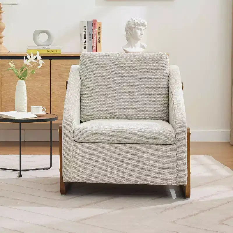 Fauteuil en chenille avec assise rembourrée