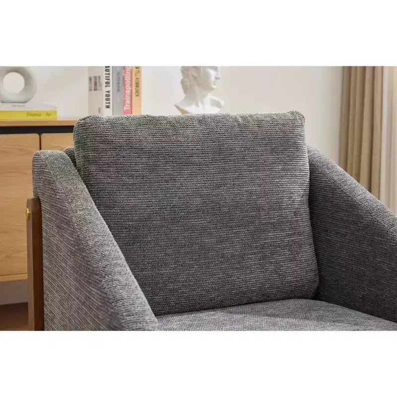 Fauteuil en chenille avec assise rembourrée