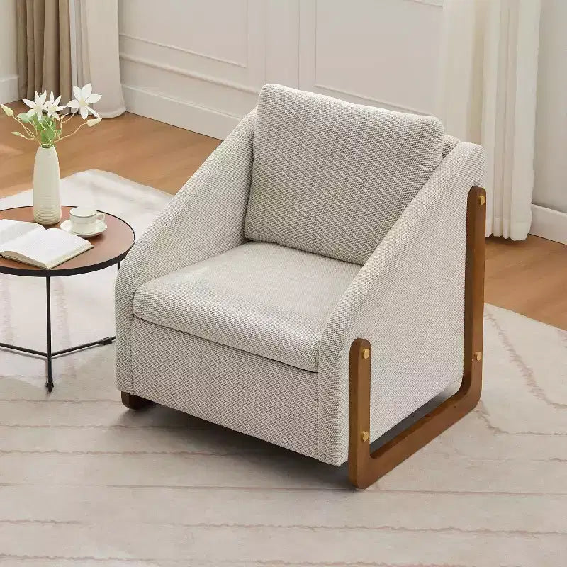Fauteuil en chenille avec assise rembourrée