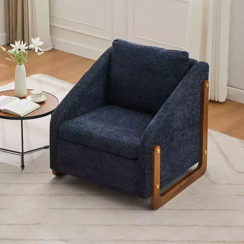 Fauteuil en chenille avec assise rembourrée