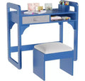 Wooden Study Desk & Chair Set Writing Table with Spacious Cloth Drawers & Built - in Pen Holder for Organized Learning
