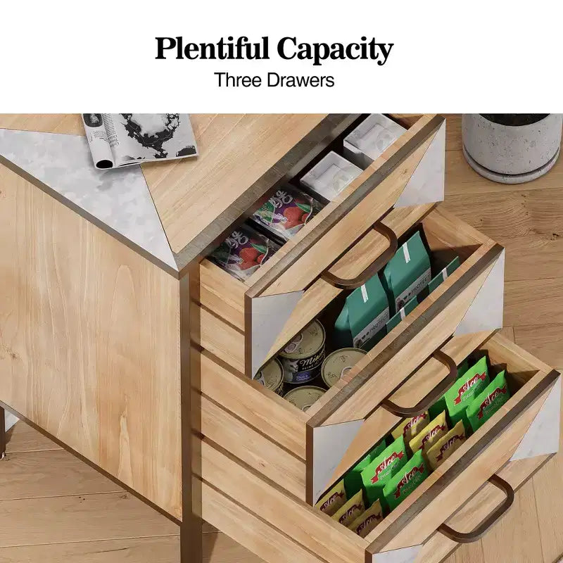 Console de rangement à 3 tiroirs pour entrée