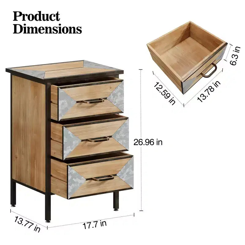 Console de rangement à 3 tiroirs pour entrée