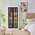 71.2 Tall Display Cabinet with Glass Doors 5 Tiers Curio Display Case with 2 Adjustable Shelves and 2 Fixed Shelves