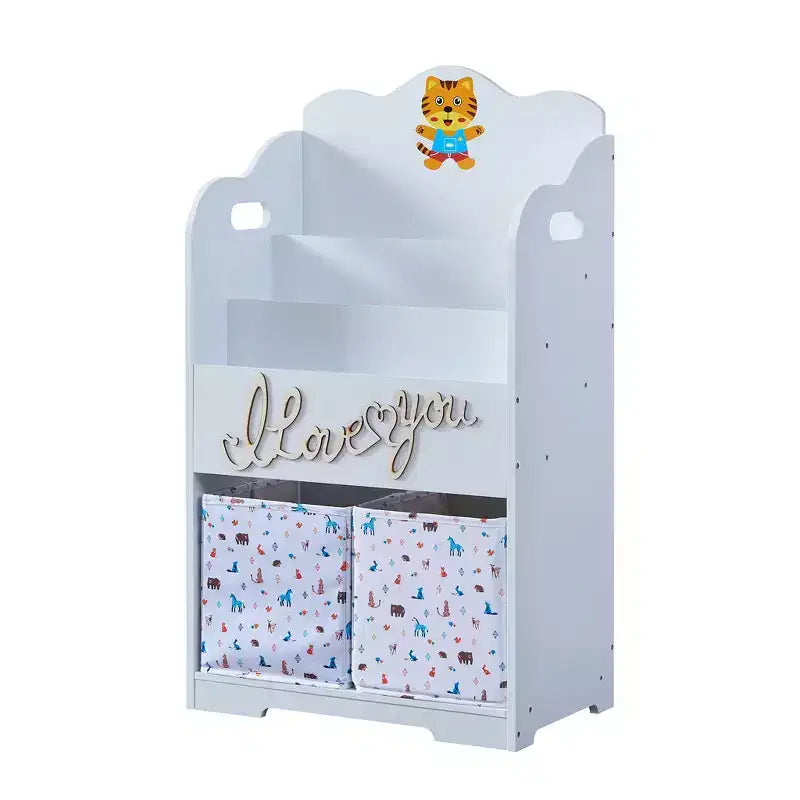 Kids Funnel Bibliothèque pour enfants avec rangement de jouets