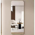 TUYOHW Modern Full Length Body Mirror for Bedroom Dressing Room Explosion-proof Standing Full Wall Mirror with Round Corner 55.12