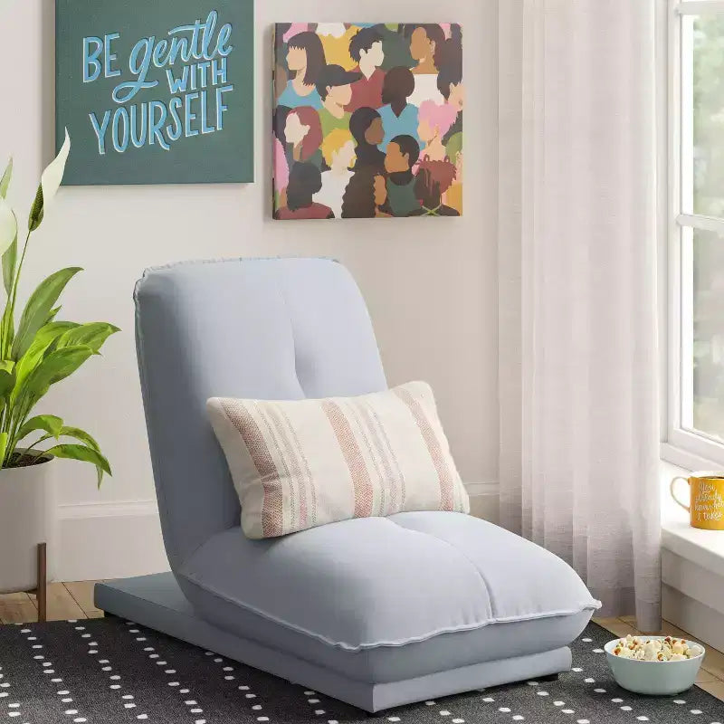 Fauteuil inclinable sans accoudoirs avec coussins moelleux