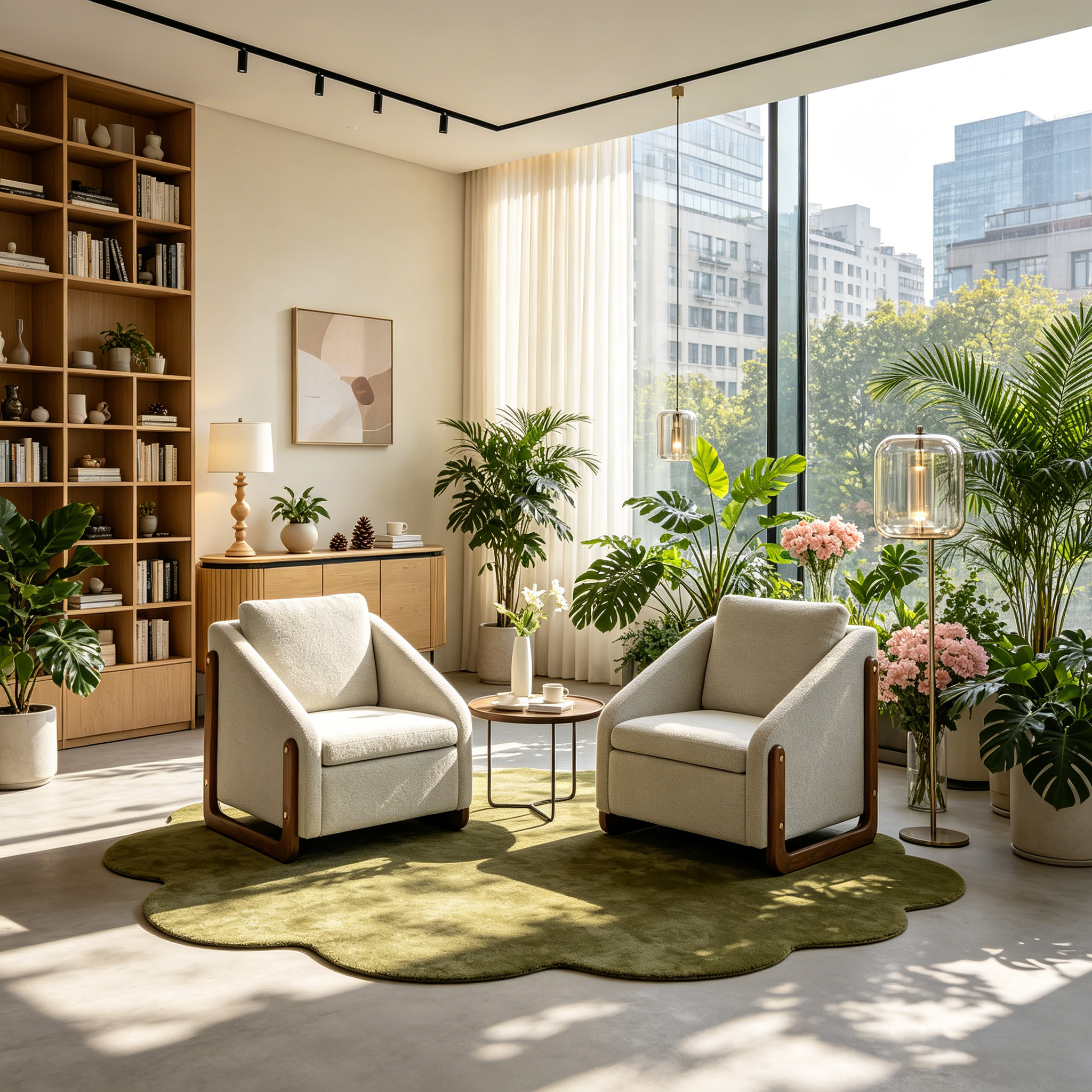 Fauteuil en chenille avec assise rembourrée