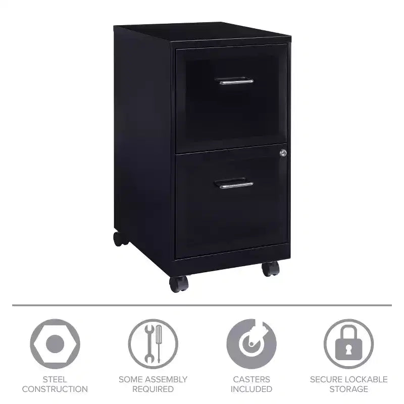 Classeur vertical mobile de profondeur 2 tiroirs de largeur US Letter