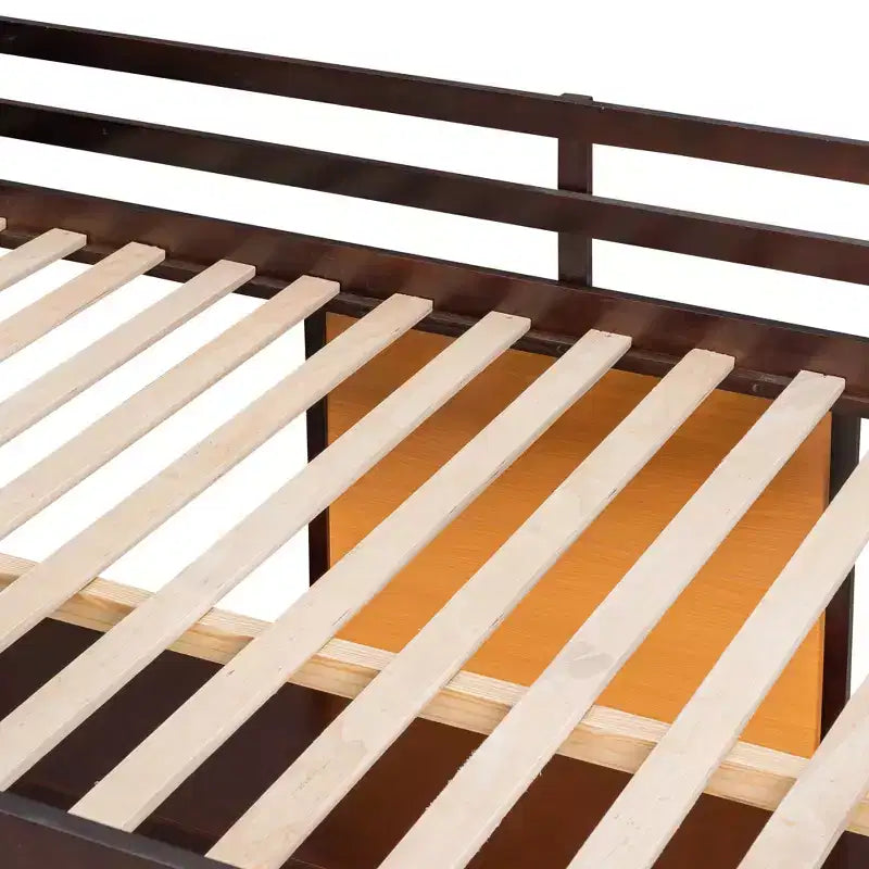 Lit mezzanine en bois avec bureau, planche à écrire et commode à 2 tiroirs